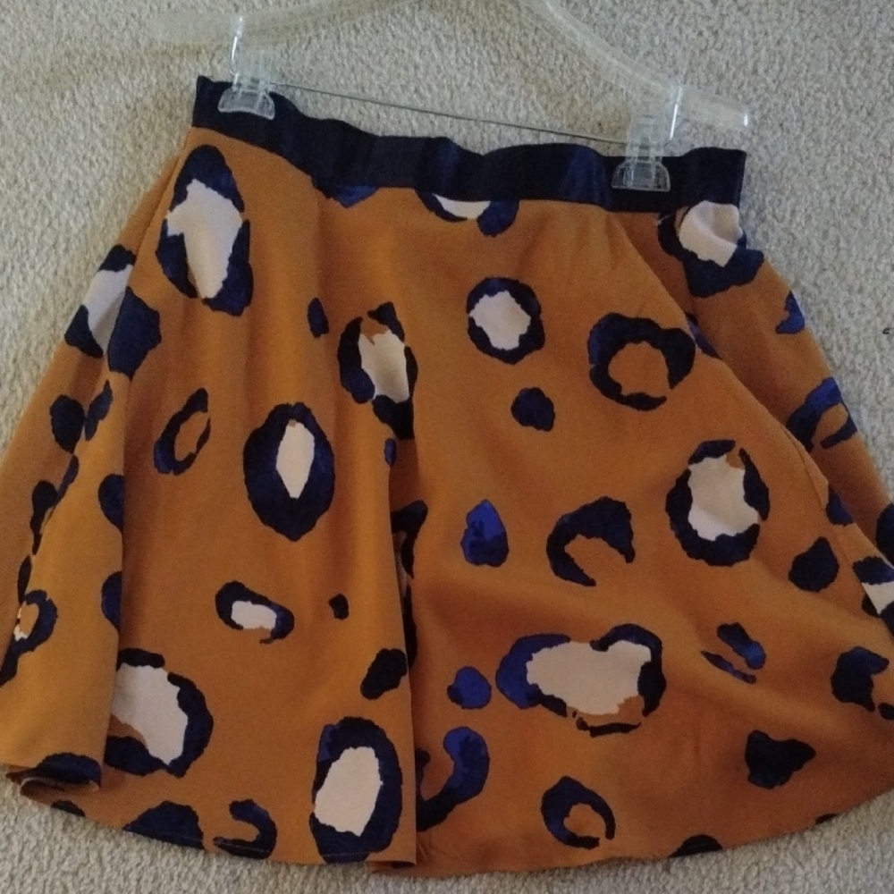 3.1 Phillip Lim Brown and Blue Skater Skirt